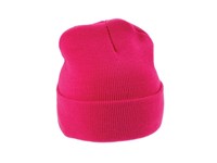 Warme gebreide muts met omslag , topper