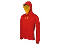 K446 kariban, Hooded sweater met contrasterende capuchon