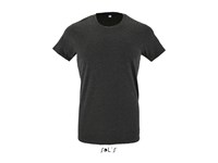 Heren T shirt no label, trendy snit en zijnaden, slim fit