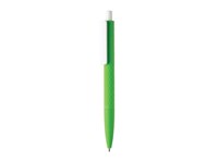 Trendy pen met rubberen coating en witte clip